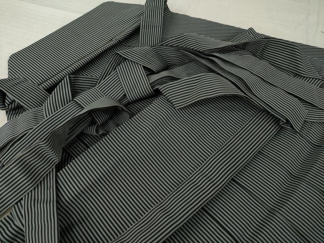 平和屋着物●男性　行灯袴　縞　正絹　逸品　AABL7208ck