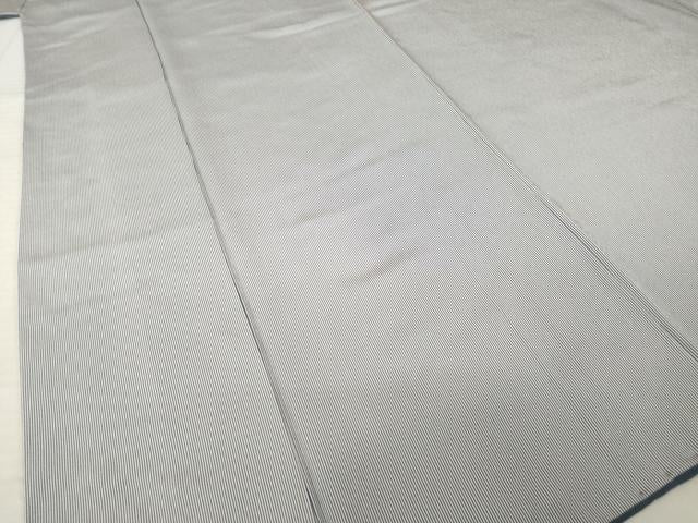 平和屋着物●江戸小紋　万筋　白色×青褐色　正絹　逸品　AABL7209ck