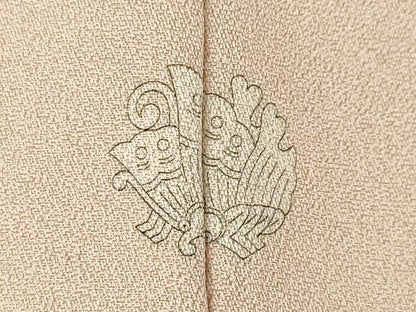 平和屋着物●訪問着　竹屋町刺繍　露芝舞蝶丸文　暈し染め　金彩　正絹　逸品　AABL7212ck