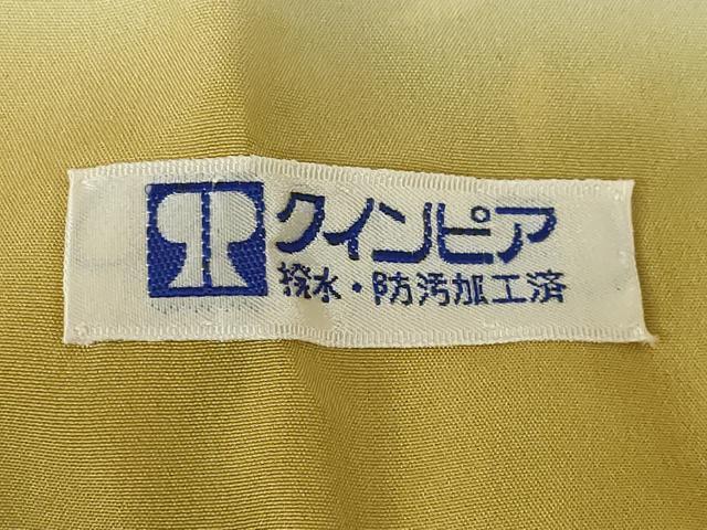 平和屋着物●上質な小紋　枝葉文　黒地　正絹　逸品　未使用　AABL7215ck