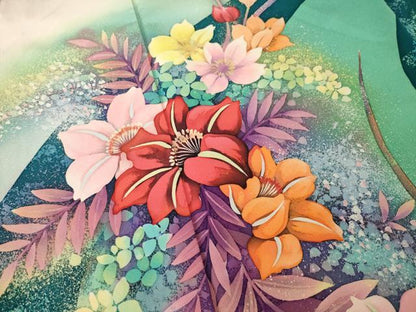 平和屋着物●豪華振袖　流水花文　正絹　逸品　AABL7216ck