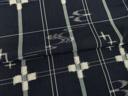 平和屋着物●本場琉球絣　紬　正絹　逸品　AABL7218ck