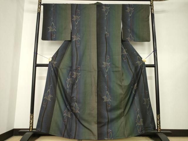 平和屋着物●本場大島紬　9マルキ　花間道　さが美扱い　正絹　逸品　AABL7220ck