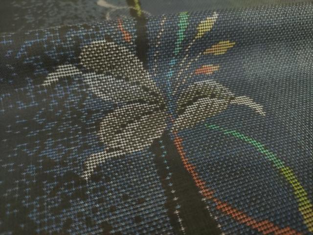 平和屋着物●本場大島紬　9マルキ　花間道　さが美扱い　正絹　逸品　AABL7220ck