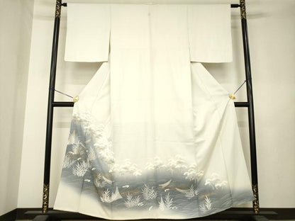 平和屋着物●豪華色留袖　渡し船　暈し染め　金彩　銀糸　正絹　逸品　AABL7226ck