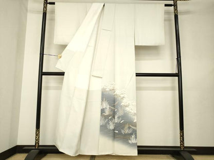 平和屋着物●豪華色留袖　渡し船　暈し染め　金彩　銀糸　正絹　逸品　AABL7226ck