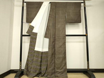 平和屋着物●本場大島紬　120亀甲　総詰め　正絹　逸品　AABL7227ck