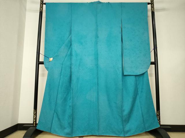 平和屋着物●豪華振袖　辻が花地紋　納戸色　正絹　逸品　AABL7228ck