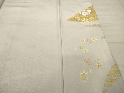 平和屋着物●訪問着　駒刺繍　松竹梅　金彩　正絹　逸品　AABL7229ck