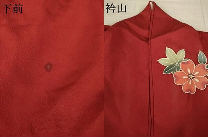 平和屋着物●手ざし京紅型染・宮崎紅型　宮崎良次　振袖　花蝶文　暈し染め　正絹　逸品　AABL7230ck