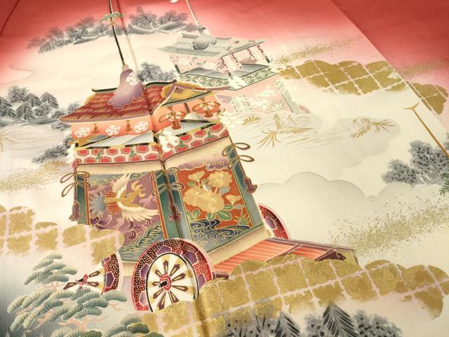 平和屋着物●色留訪問着　山車　暈し染め　金彩　正絹　逸品　AABL7232ck