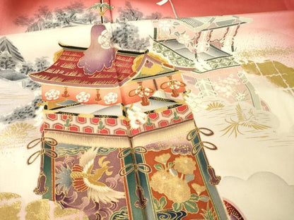 平和屋着物●色留訪問着　山車　暈し染め　金彩　正絹　逸品　AABL7232ck