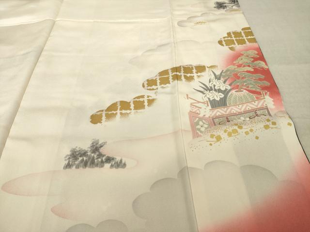 平和屋着物●色留訪問着　山車　暈し染め　金彩　正絹　逸品　AABL7232ck
