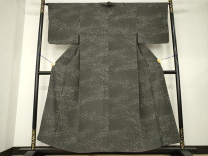平和屋着物●上質な小紋　ろうけつ染　霞文　正絹　逸品　AABL7241ck