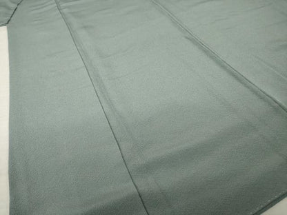 平和屋着物●上質な色無地　煤色　正絹　逸品　AABL7242ck
