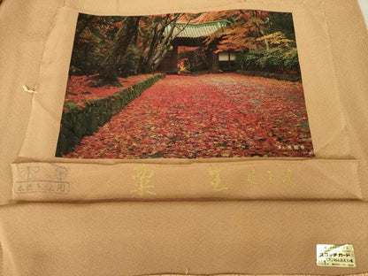 平和屋着物●上質な色無地　作家物　藍下染　丁字染色　反端付き　正絹　逸品　未使用　AABL7257ck