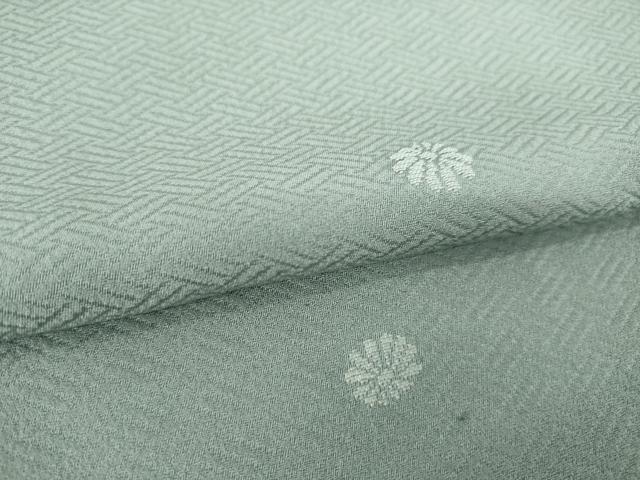 平和屋着物▼上質な小紋　小花文　豆がら茶色　正絹　逸品　未使用　AABL7260ck