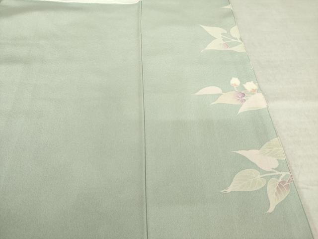 平和屋着物●京加賀友禅　松本健一　訪問着　草花文　正絹　逸品　AABL7261ck