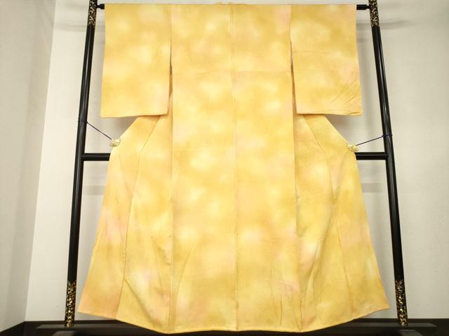 平和屋着物▼上質な小紋　青海波地紋　暈し染め　正絹　逸品　AABL7264ck