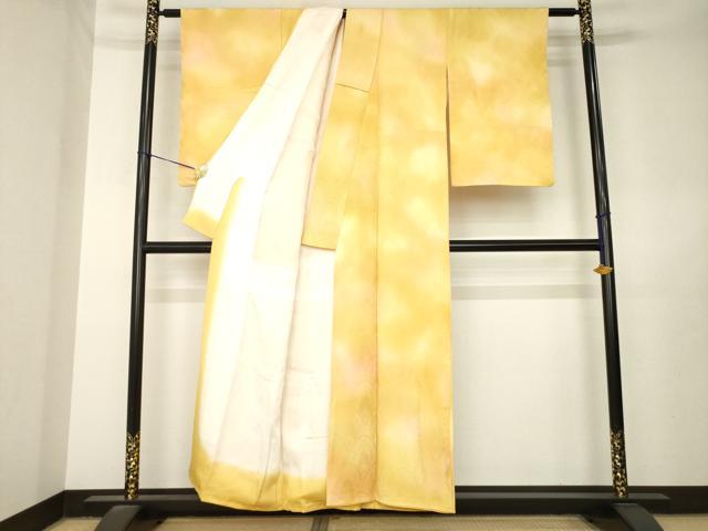 平和屋着物▼上質な小紋　青海波地紋　暈し染め　正絹　逸品　AABL7264ck