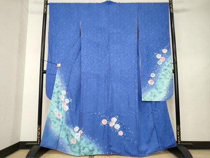 平和屋着物●豪華振袖　舞桜　暈し染め　金彩　正絹　逸品　AABL7265ck