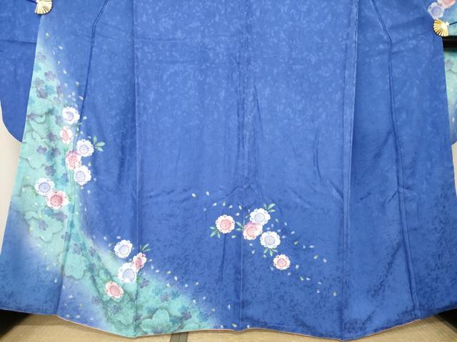 平和屋着物●豪華振袖　舞桜　暈し染め　金彩　正絹　逸品　AABL7265ck