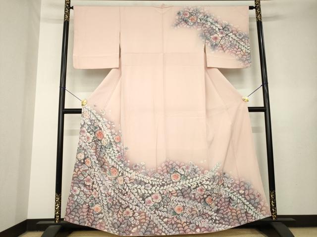 平和屋着物●訪問着　辻が花　舞花文　暈し染め　正絹　逸品　AABL7271ck