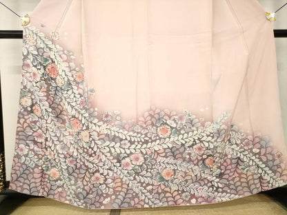 平和屋着物●訪問着　辻が花　舞花文　暈し染め　正絹　逸品　AABL7271ck