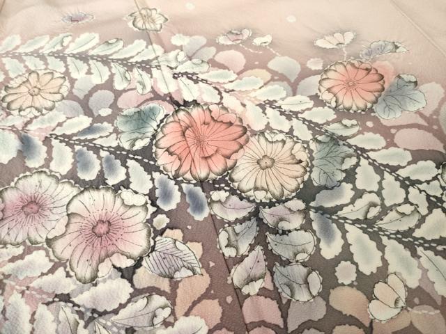 平和屋着物●訪問着　辻が花　舞花文　暈し染め　正絹　逸品　AABL7271ck