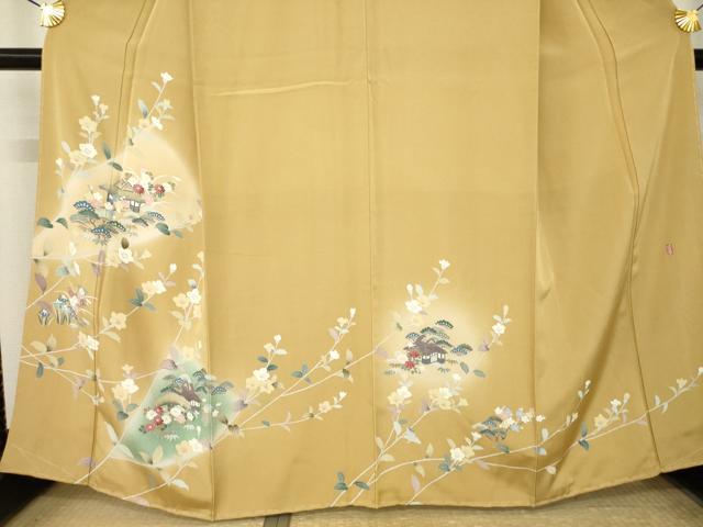 平和屋着物●訪問着　友禅　作家物　風景花文　暈し染め　正絹　逸品　未使用　AABL7275ck