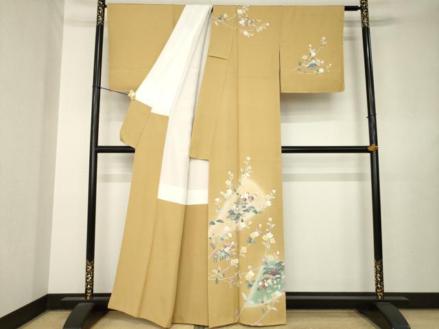 平和屋着物●訪問着　友禅　作家物　風景花文　暈し染め　正絹　逸品　未使用　AABL7275ck