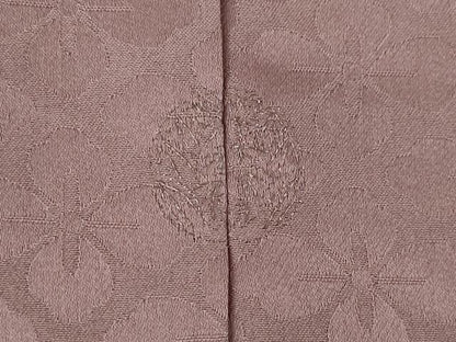 平和屋着物●上質な色無地　中国三大刺繍　スワトウ刺繍　汕頭刺繍　花菱地紋　鴇浅葱色　正絹　逸品　AABL7278ck