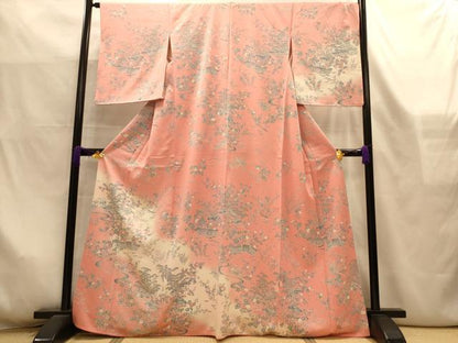 平和屋着物■訪問着　松竹梅風景文　暈し染め　正絹　逸品　AABL7284br