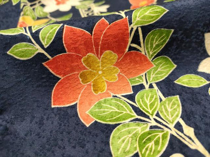 平和屋着物■上質な小紋　枝花文　正絹　逸品　AABL7290br