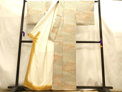 平和屋着物■上質な小紋　雲重ね吉祥文　暈し染め　正絹　逸品　AABL7291br