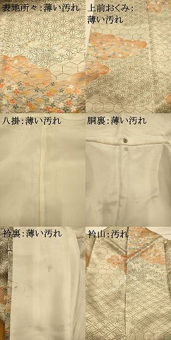平和屋着物■上質な小紋　雲重ね吉祥文　暈し染め　正絹　逸品　AABL7291br