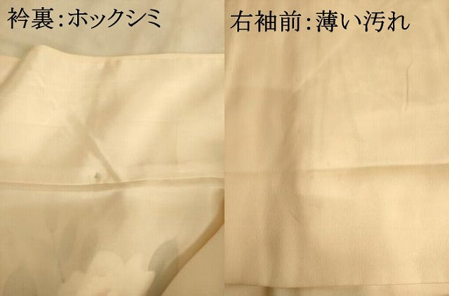 平和屋着物■訪問着　手描き　枝花文　正絹　逸品　AABL7294br