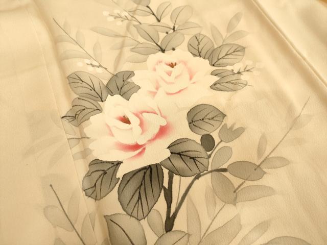 平和屋着物■訪問着　手描き　枝花文　正絹　逸品　AABL7294br