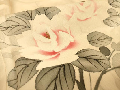 平和屋着物■訪問着　手描き　枝花文　正絹　逸品　AABL7294br