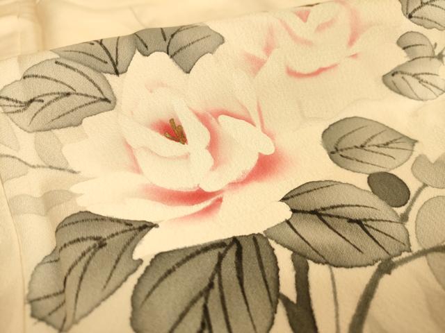 平和屋着物■訪問着　手描き　枝花文　正絹　逸品　AABL7294br