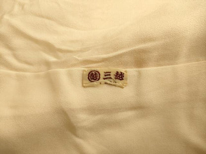 平和屋着物■訪問着　手描き　絞り　霞舞花文　金彩　三越扱い　正絹　逸品　AABL7299br