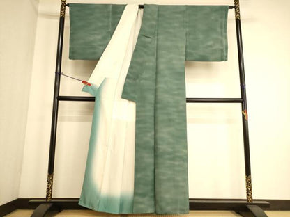 平和屋着物■虹色創家　本郷大田子　小紋　霞文　暈し染め　正絹　逸品　AABL7300br