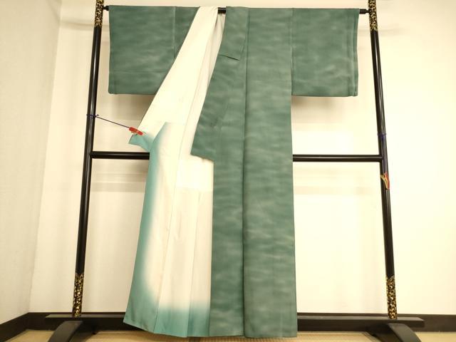平和屋着物■虹色創家　本郷大田子　小紋　霞文　暈し染め　正絹　逸品　AABL7300br