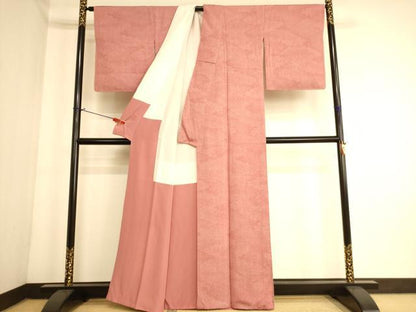 平和屋着物■伝統工芸師　服部光擴　小紋　霞文　正絹　逸品　未使用　AABL7301br