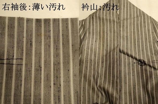 平和屋着物■上質な紬　間道　簪　正絹　逸品　AABL7309br