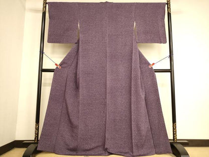 平和屋着物■江戸小紋　折り鶴　鬼しぼ縮緬　正絹　逸品　AABL7310br
