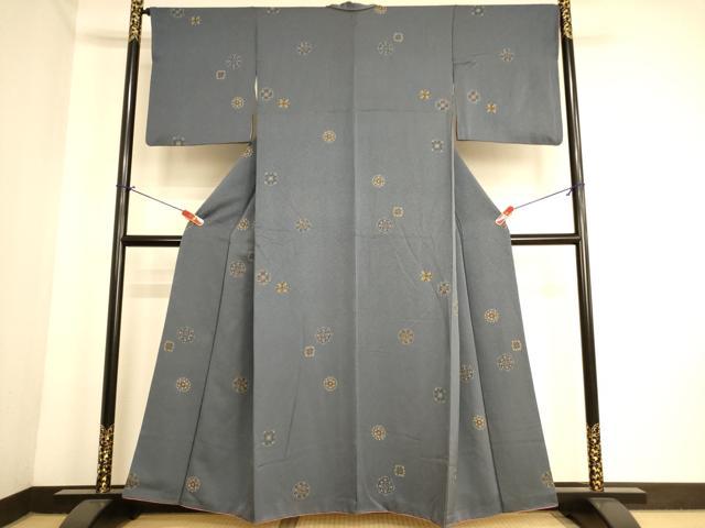 平和屋着物■上質な小紋　花丸文　金彩　正絹　逸品　AABL7312br