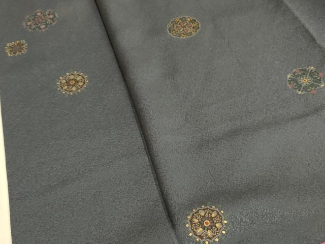 平和屋着物■上質な小紋　花丸文　金彩　正絹　逸品　AABL7312br
