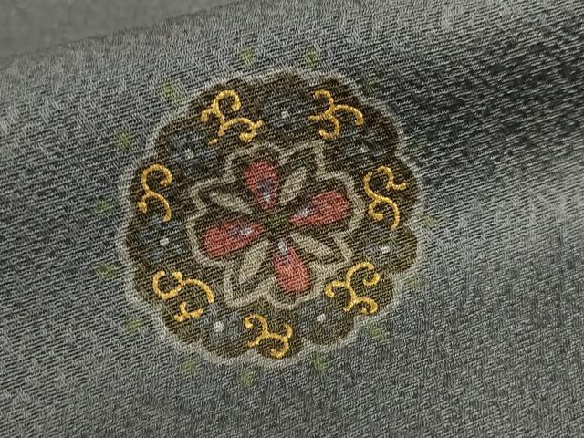 平和屋着物■上質な小紋　花丸文　金彩　正絹　逸品　AABL7312br