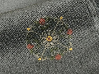 平和屋着物■上質な小紋　花丸文　金彩　正絹　逸品　AABL7312br